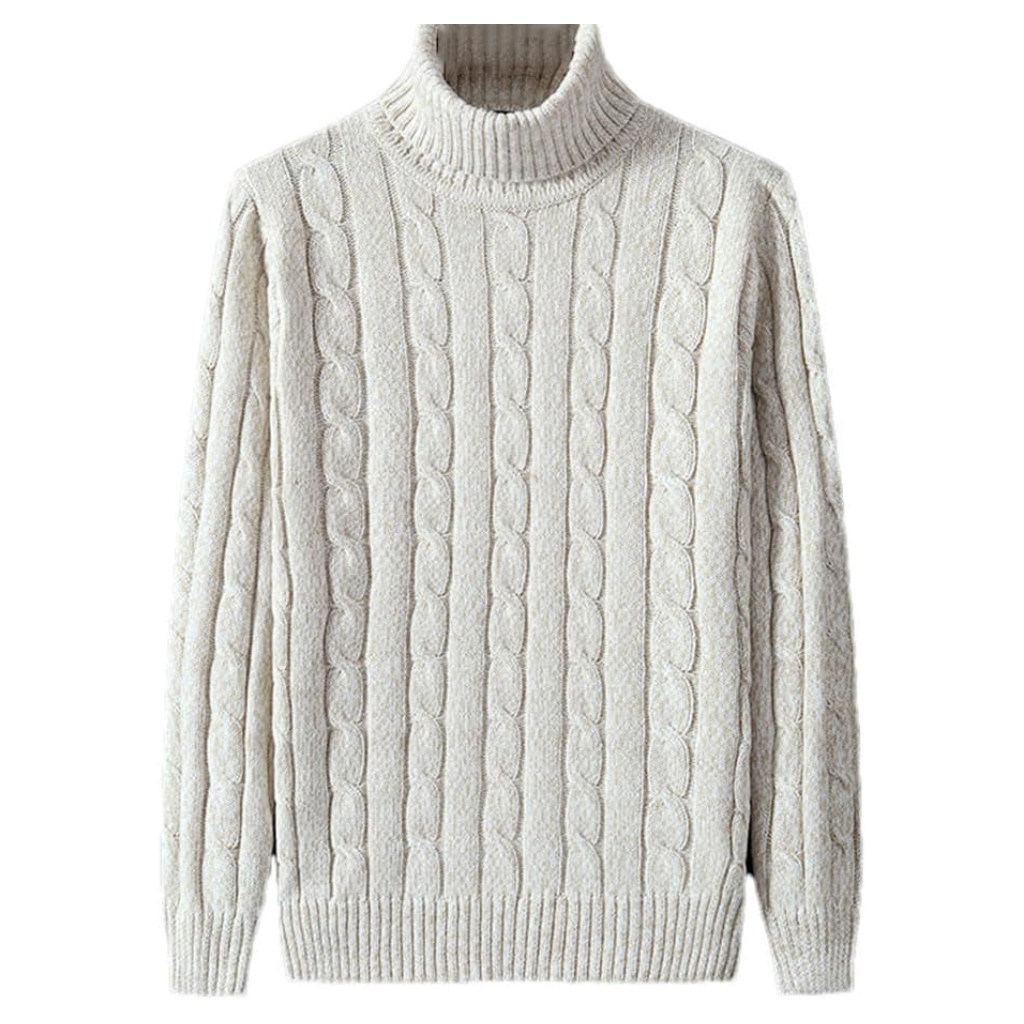 SOVIRA MEN'S POLYESTER ROLL NECK JUMPER