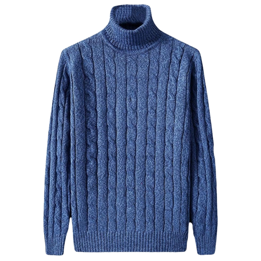 SOVIRA MEN'S POLYESTER ROLL NECK JUMPER