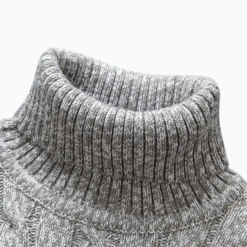 SOVIRA MEN'S POLYESTER ROLL NECK JUMPER