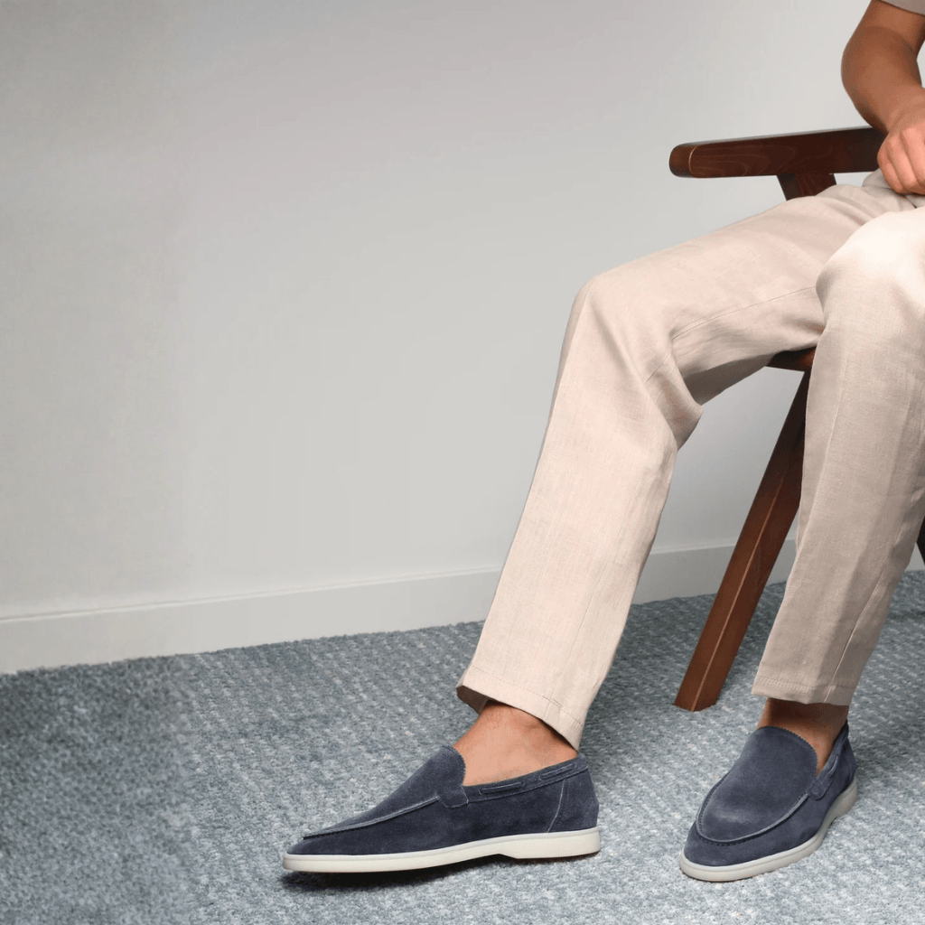 MEN’S REFINED SUEDE LOAFER - Grey - Sovira