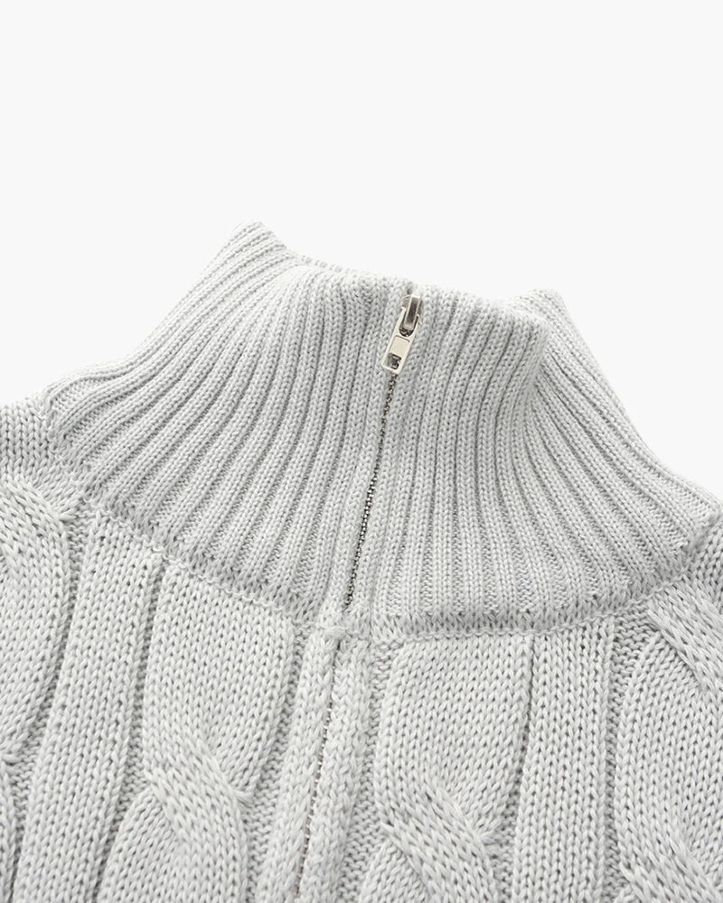 MAYFAIR HALF ZIP SWEATER - Sovira