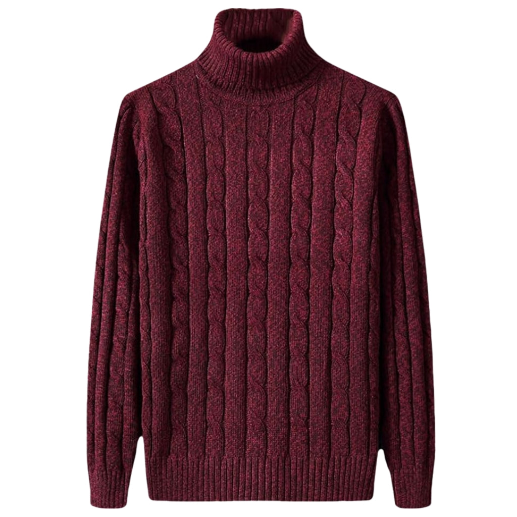 SOVIRA MEN'S POLYESTER ROLL NECK JUMPER