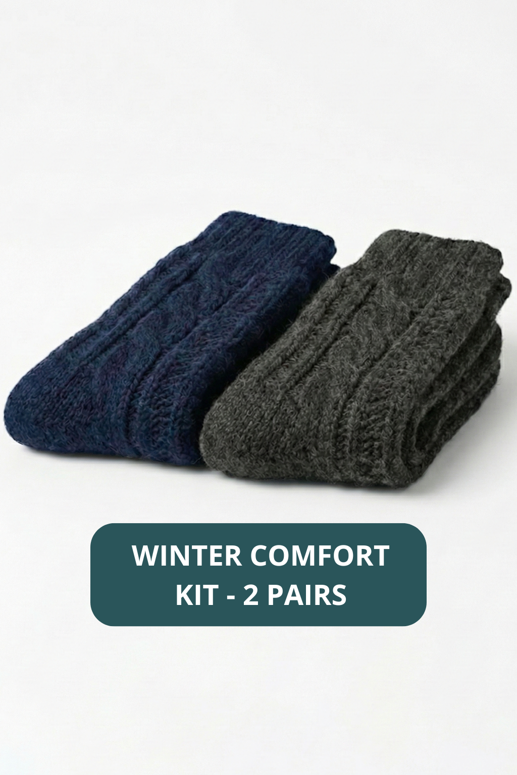Custom image for The Winter Comfort Wool-Blend Sock Set — 2 Pairs