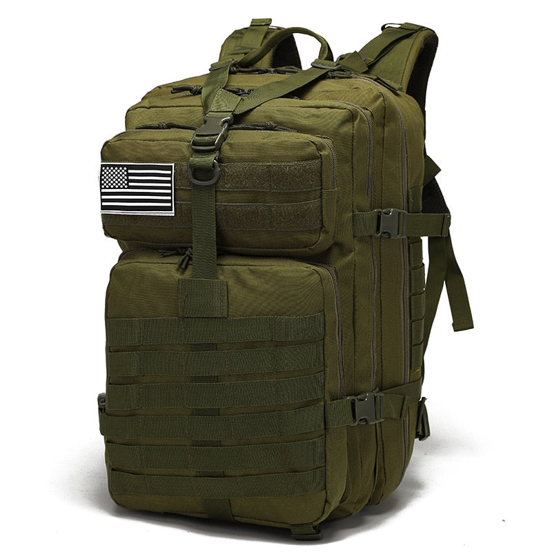GREEN MILITARY TACTICAL 50L RUCKSACK